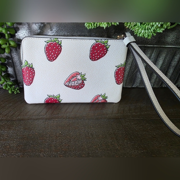 NWT Coach Teri Strawberry Print HOBO With Matching Wristlet And Unbranded Charm - Picture 13 of 16